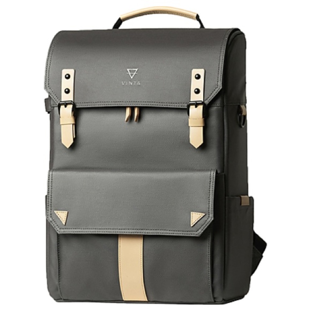 Vinta Camera Backpack Charcoal and Natural